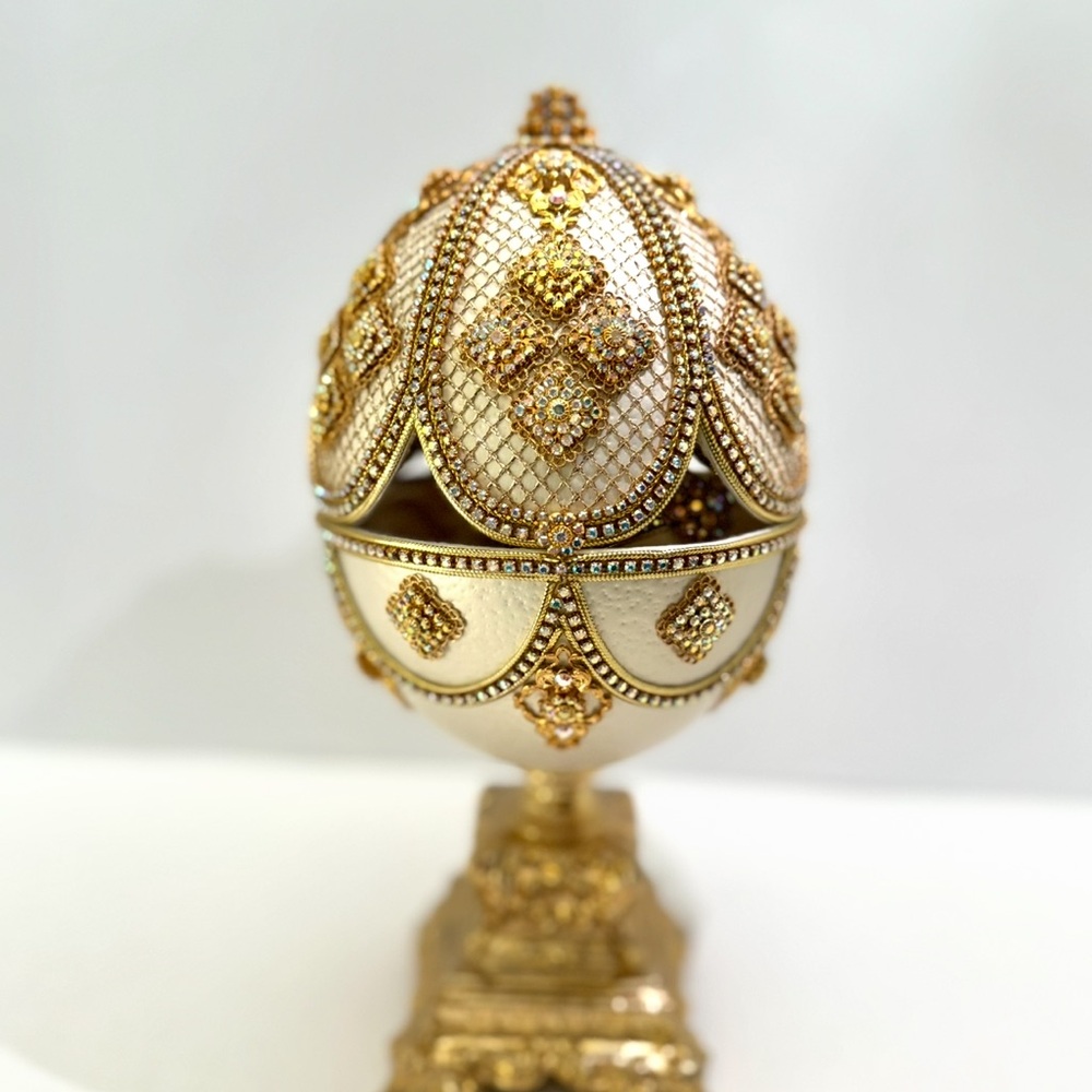 Faberge Inspired “One of a Kind” Fantasy Egg Jewelry & Trinket Box